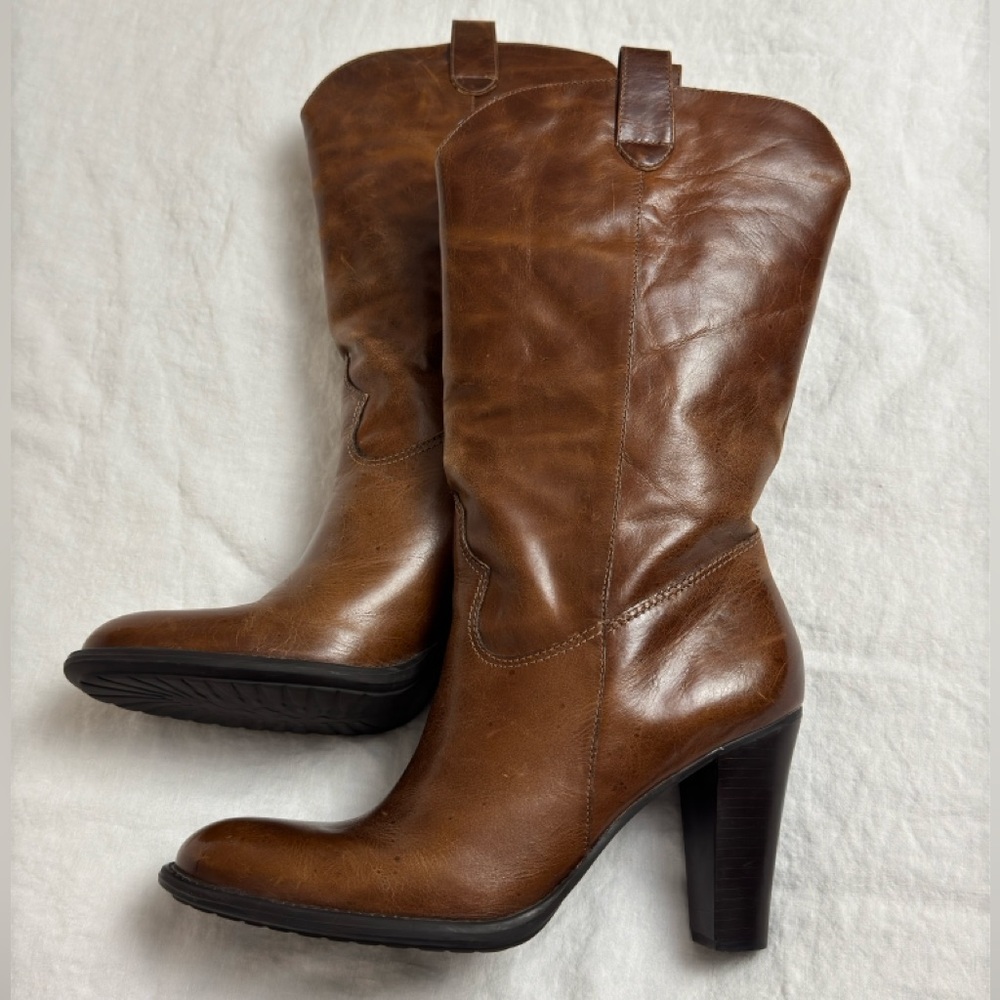 Vintage Brown Heeled Boots